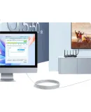 UGREEN Cat6 Ethernet Cable, Gigabit High-Speed Network Broadband Cable, Category 6 Home Computer Laptop Router Monitoring Cable, CAT6 Eight-Core Twisted Pair Patch Cord Gray-White 5 Meters 20177