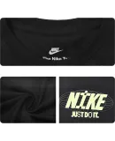 NIKE Spring And Summer Men's Short-Sleeve Round Neck T-Shirt, Sports Casual, Simple And Fashionable, FV3766-010, Black, M