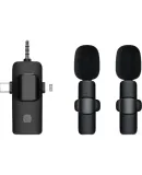 Masentek K1-2 Wireless Lavalier Microphone, Outdoor Live Streaming Headset, Short Video Microphone for Streamers, Recording And Amplification Device, One-To Suitable for Smartphones, Computers, And Cameras
