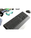 Logitech K650 Enterprise Wireless Bluetooth Keyboard, Office Keyboard, Dual-Mode Keyboard with Palm Rest, Receiver Included, Premium Series, Commercial Version, Black [Single Order Discount]