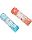 THERMOS Children's Water Bottle, Tritan Portable Plastic Direct Drinking Cup, Essential for Elementary School Students' Back-To, Little Panda Water Bottle, 600ml, Red