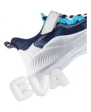 XTEP Children's Shoes, Three-Dimensional Breathable Mesh with Straps, Running Shoes, Deep Blue/new White/smart Blue, Size 35