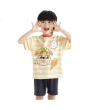 PAW PATROL Children's Pajama Set, Boys' Home Wear, Short-Sleeve Shorts, Cotton Cartoon Children's Clothing, PA1723, 130