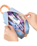 Disney Student Pencil Case, Stylish Large-Capacity Children's Stationery Storage Bag, Elementary School Student DIY Durable Pencil Case, Frozen Purple P85259C1-6