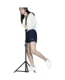 Stek mobile phone stand floor remote control selfie stick tripod live online class art exam vertical triangle folding stand photo recording video lifting stand