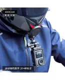MAXCAM/Maisikamu Compatible with DJI Osmo Action 5/4/3 Action Camera Motorcycle Helmet Chin Strap Mount Cycling Fixing Clip Accessory