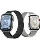 Stiger Magnetic Milanese Loop Compatible with Huawei Watch Fit 4/3, Replacement Watch Band for Fit 3 Wristband, Metal Accessory, Breathable Milan Silver