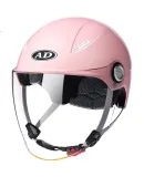 AD New National Standard Class A 3C Certified Electric Bicycle Helmet for Men And Women, Summer Electric Scooter Safety Helmet, Unisex Lightweight Riding Motorcycle Half Helmet for All Seasons, Winter A2 Girls' Pink