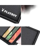 Playboy genuine leather wallet men's first layer cowhide wallet ID card bill wallet middle-aged birthday gift for husband and father