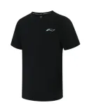 Li-Ning Badminton Shirt, Men's Short-Sleeve T-Shirt, Cultural Shirt, Breathable And Sweat-Absorbing Sports Top, Black, L