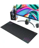 EXCO (EXCO) Mouse Pad, Extra Large Desk Pad, Computer Office Gaming Cartoon Anime Edge-Locked Keyboard Pad, Non-Slip, 800*300mm, Hexagonal Colorful 0258