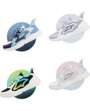 XTEP Children's Shoes, Summer Hollow-Out Tail Buckle, Lightweight Soft Mesh Casual Shoes, Sail White/deep Blue/moon Blue, Size 39