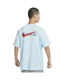NIKE Men's Short-Sleeve T-Shirt, Middle School Entrance Exam Blessing Gift, Exam Perfect HF6594-474 Blue L