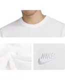 NIKE Spring And Summer Men's Short-Sleeve T-Shirt, Pure Cotton, Sports Casual, Simple And Fashionable, DO7393-101, White XXL