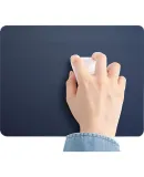 JPLAYER Mouse Pad Small Size, Office Desk Pad, Laptop Mat, Keyboard Pad, Gaming Home Pad, Skin-Friendly PU Leather Waterproof And Stain-Resistant, 300*240MM, Royal Blue + Yellow