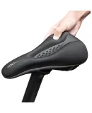 ROCKBROS Bicycle Seat Cover, Thickened Silicone Hollow, for Men And Women, Mountain Bike Road Bike Riding Saddle Cover, Black