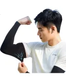 Li-Ning Ice Sleeves for Men And Women, UV Protection Arm Sleeves, Running Sports Arm Guards, Cycling Hand Guards, Cool-Feeling Black