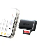 UGREEN Type-C 3.0 High-Speed Card Reader Compatible with UHS-I/II Cards, SD/TF Dual Card Slots, Suitable for Apple 16/15/iPad Tablets/USB-C Computers, Smartphones, Cameras CCD