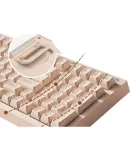 HP K300 Mechanical Keyboard with Real Mechanical Feel, Quiet And Stylish Design, 98 Customizable Layout, Hot-Swappable Wired Gaming Keyboard for PUBG, Laptop E-Sports LOL Milk Tea Color