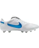 NIKE Men's Soccer Cleats, Legend PREMIER 3 FG Long Studs, Sports Shoes, HM0265-103, White And Blue, Size 42