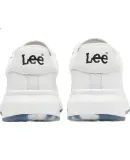 Lee White Sneakers for Men, Fashionable Casual Skateboard Shoes, Versatile Breathable Thick-Soled Low-Top Sports Casual Shoes, White, Size 40