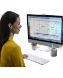 Logitech K950 Keyboard, Bluetooth Keyboard, Office Keyboard, Wireless Keyboard, Portable Ultra-Thin Keyboard, Premium Series, Three-Device Switching, Pink