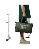 Reebok Water-Resistant And Wear-Resistant Fitness Bag for Men And Women, Dry-Wet Separation with Independent Shoe Compartment, Large Capacity Crossbody Bag, Gray-Green Color