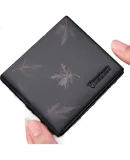 PLAYBOY Genuine Leather Wallet, Men's Short Wallet, Horizontal Style, Top-Grain Cowhide, Billfold, Birthday Gift for Husband, Boyfriend, Father