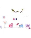 Disney My Little Pony Children's 3D Foam Sticker Toy, Cartoon Sticker for Boys And Girls, Toy Gift, 2 Sheets