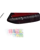 3M Reflective Warning Tape, Night Glow Sticker for Electric Vehicles And Motorcycles, Scratch Cover for Cars, Diamond Grade - Thank You & Sun, 12.8cm*7cm (1 Piece/bag)