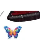 3M Reflective Sticker Warning Tape Label Glow-In Sticker for Electric Bikes, Motorcycles, Cars, Scratch Cover Diamond Grade - Graffiti Butterfly 12.7cm*9.2cm (1 Piece/bag)