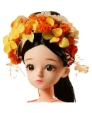 Dimoarch Children's Clothing Designer Toy Handmade Material Kit, Chinese Style Hanfu Creative Hairpin Flower Dress DIY Material Kit, 5 Sets of Clothes, Birthday Gift for Girls Aged 7-14, Pretend Play Toy Gift