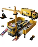 BABYMABO Tower Crane Toy, Extra Large Engineering Alloy Car Model, for Children Aged 3-6, 2 Boys, Cargo Truck with Trailer