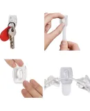 3M Transparent Hooks, No Drilling Required, Traceless Adhesive Hooks, Strong Cable Ties, Clips And Fasteners, Mini Size, 12 Pieces