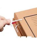 Kingdee 10 Pieces 30mm Kraft Paper File Boxes, Thickened Accounting Document Storage Boxes for Files, Contracts And Organizing
