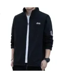JEEP SPIRIT Men's Jacket, Zip-Up Sweatshirt, Casual Loose Trendy Fleece Top for Autumn And Winter