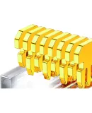 UGREEN CAT6 RJ45 Connectors with Punch Down Tool, Gigabit Ethernet Network Plugs, Gold-Plated Network Cable Connectors for Computer, CAT6 Punch Down Crystal Heads, Pack of 10