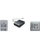 UGREEN S6 Desktop Charging Station Power Strip, USB GaN 20W Multi-Port Fast Charging Cord, Multifunctional Extension Cable Box, Student Dormitory Power Strip with 8 Outlets And Master Control, 1.5 Meters