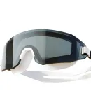 Li-Ning Myopia Swimming Goggles for Men And Women, Adult High-Definition Anti-Fog Large Frame Swim Glasses with Cap Set 36-808 White 500 Degrees