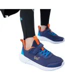 361° Children's Running Shoes, 2024 Boys And Girls (Ages 3-12), Impact-Resistant Toe, Mesh Casual Running Shoes, Blue, Size 42