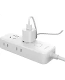 PHILIPS Mini Power Strip, 1.8m Master Control, 4 Outlets with Two Holes, Power Board, Extension Cord, Portable for Business Trips And Travel, Multi-Outlet Adapter