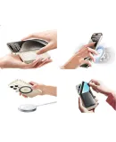 UGREEN [Two-Pack] Wireless Charging Magnetic Ring, Car Phone Holder, Circular Magnet Back Sticker Suction Cup, Suitable for Apple Huawei Xiaomi Phones - Silver