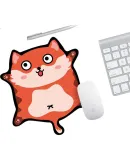 Juyingfeng Mouse Pad, Small Size, Creative And Cute, for Office And Gaming, Desk Mat for Women, Rubber Non-Slip Keyboard Pad, Desktop Computer Mat, 240*280MM, Irregular-Shaped - Little Chubby Fox