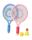 361° Children's Badminton Racket Toy, Outdoor Sports Tennis Racket, Children's Day Gift for Boys And Girls, 2 Rackets + 4 Balls, Pink