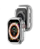 KMaxAI Diamond-Encrusted Protective Case for Apple Watch S11, Compatible with IWatch Series 10, 42mm Small Dial Cover for Women, Transparent Frame