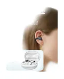 ZGA Bone Conduction Bluetooth Headphones Open Concept Wireless Ear Clip Style Non-In Hearing Protection Sports Running Call Noise Reduction Air Conduction Headphones Suitable for Apple Huawei Android