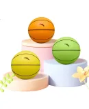 ANTA Silent Basketball Size 7 for Children And Teenagers, Bouncy Ball, Indoor Noiseless Training Toy Ball for Kids, Soft Leather Ball, Orange