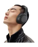 SoundPEATS Space Pro Dual Driver Noise Cancelling Headphones with Comfortable 151H Long Battery Life, Coaxial Dual Dynamic Drivers for High-Quality Sound, Deep Space Black