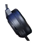 HP H220 Gaming Headset with Microphone, Over-Ear Design, for E-Sports, Internet Cafes, PUBG, Delta Action Sound Positioning, Black 3.5mm + USB Interface