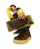 Logitech POP KEYS Wireless Mechanical Keyboard, Office Keyboard, Bluetooth Keyboard, Gaming Keyboard, 85 Keys TTC Switches, Customizable Emoticon Keys - Yellow